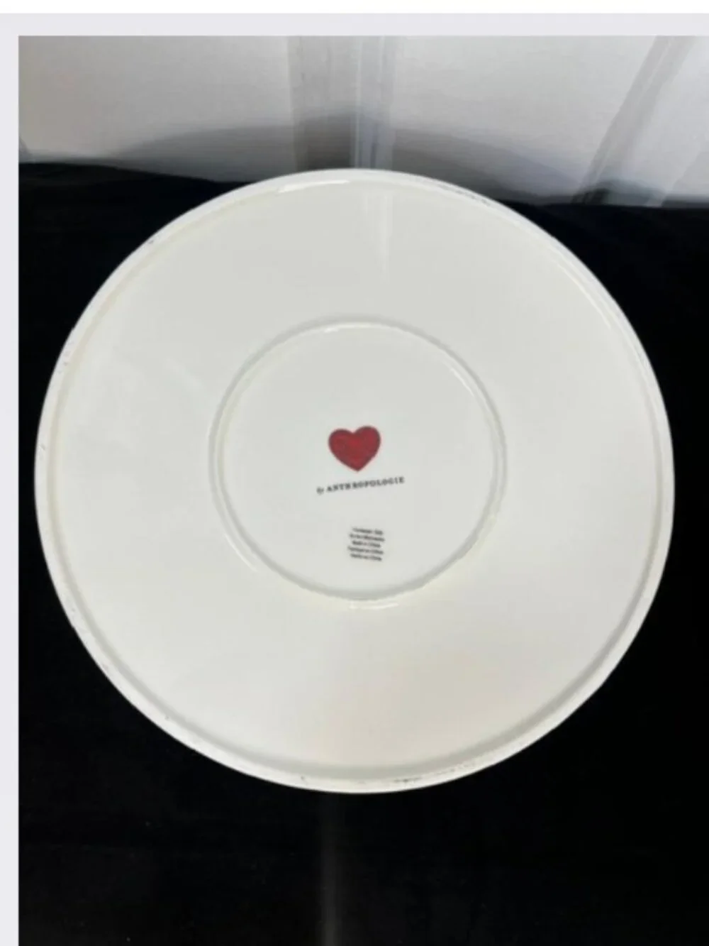 Bistro Tile Stoneware 24k Gold Accent Valentine’s Pie Dish - NEW